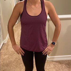 lululemon singlet tank red/purple size 4